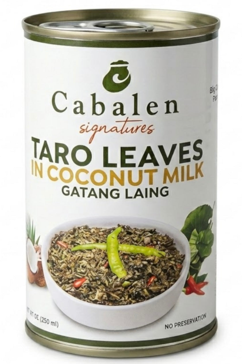 Cabalen taro leaves in coconut milk