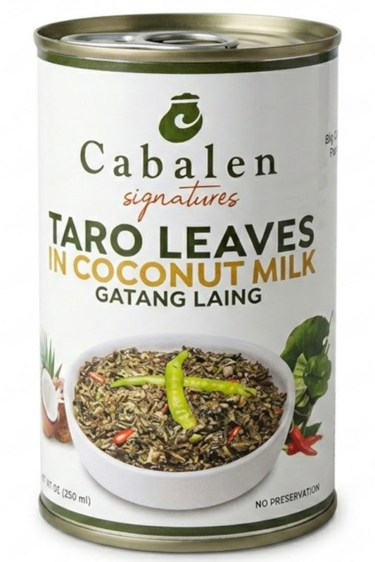Cabalen taro leaves in coconut milk