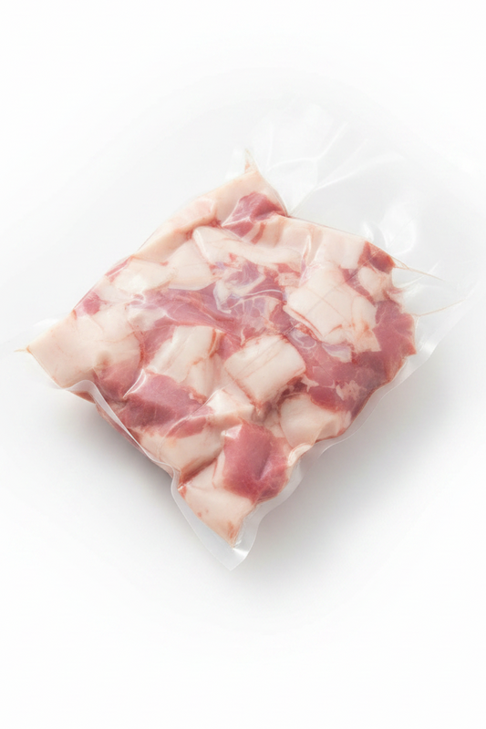 Pork cubes cut boneless
